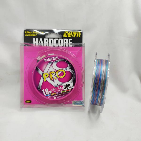 BRAIDED LINE DUEL HARDCORE X8 PRO MULTICOLOR 300M SUG