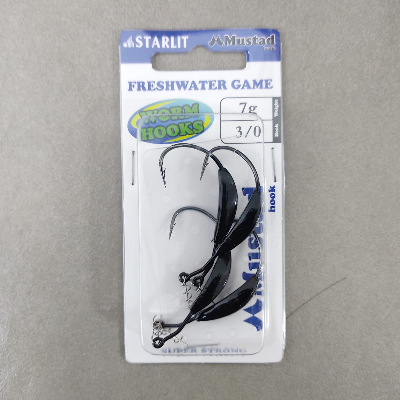 Starlit Worm Hook With Lead Size #2 To 4/0 / For Soft Plastic