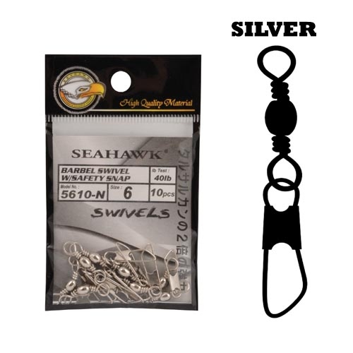 Seahawk Swivel Series - Barrel Swivel With Interlock Snap (5620-B)