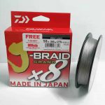 LINE,DAIWA J-BRAID GRAND X8U GRAY LIGHT ( 300YDS ) - 40lb - 0-32mm