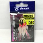 HOOK,PIONEER MICRO DOUBLE ASSIST HOOK W/AURO (PINK) - 14