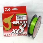 LINE,DAIWA J-BRAID GRAND X8U CHARTREUSE (150YDS) - 6lb - 0-06mm