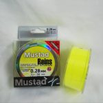 LINE,MUSTAD REINS TOURNAMENT GRADE SINKING MONOFILAMENT (YELLOW 164Yds / 150M) - matt-fluoro-yellow - 10lb - 0-25mm