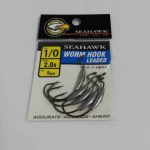 HOOK,SEAHAWK WORM HOOK LEADED - 4-0 - 3