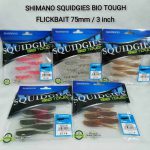 LURE,SHIMANO SQUIDGIES BIO TOUGH FLICKBAIT SOFT LURE 75MM ( SQBTFB75 ) - WATERMELON 04T