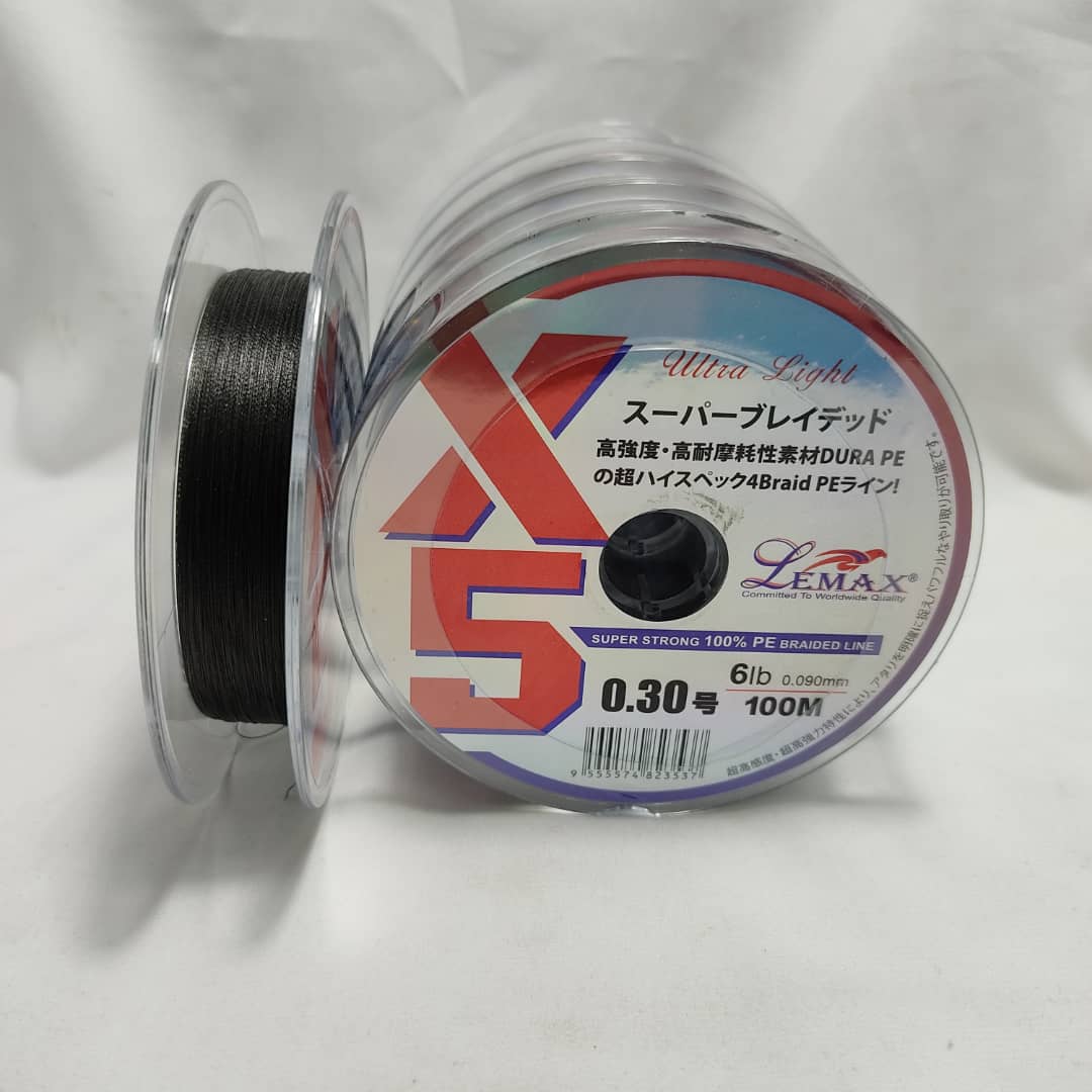 LEMAX X5 UL SUPER STRONG 100% PE BRAIDED LINE GREEN (100M) - SUG