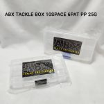 ABX TACKLE BOX 10SPACE 6PAT PP 25G (ATB1025) - ATB1025/CBK - clear-black