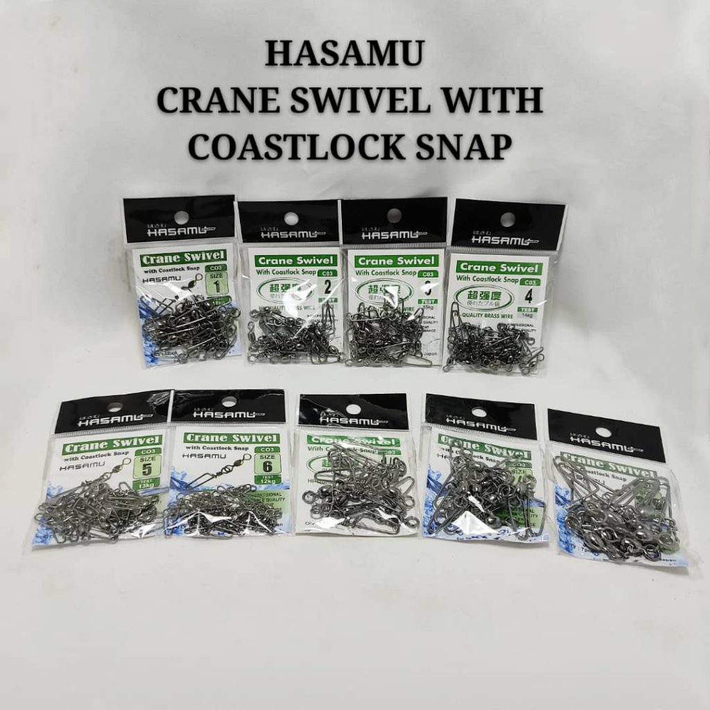 SWIVEL, HASAMU CRANE SWIVEL WITH COASTLOCK SNAP C03 SUG
