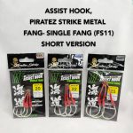 ASSIST HOOK, PIRATEZ STRIKE METAL FANG-SINGLE FANG (FS11) SHORT VERSION - 25-2 - 30mm - 25 - 3