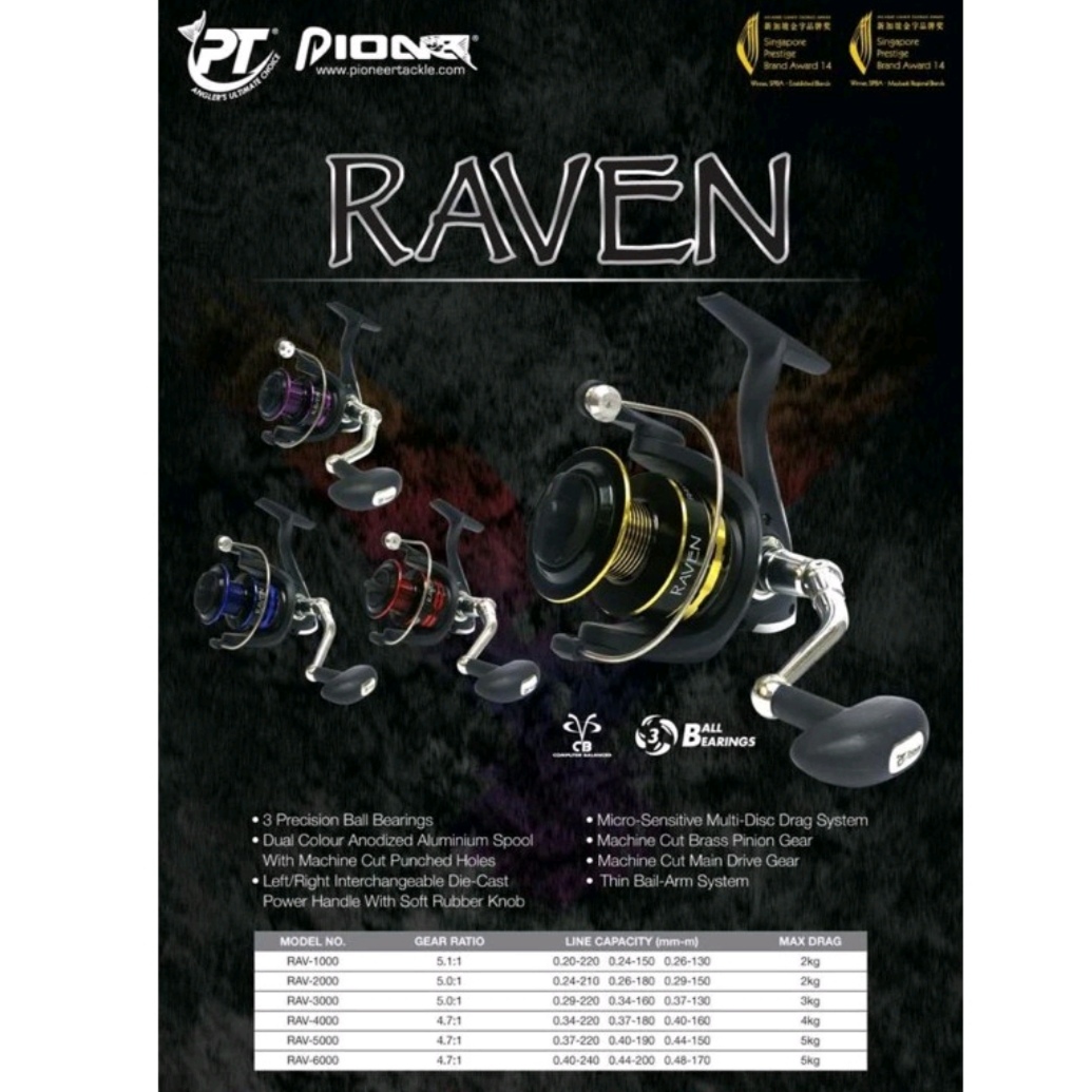 Pioneer Raven RAV-4000-6000 Spinning Reel