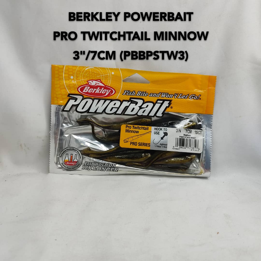 BERKLEY POWERBAIT PRO TWITCHTAIL MINNOW 3″/7cm (PBBPSTW3) – SUG