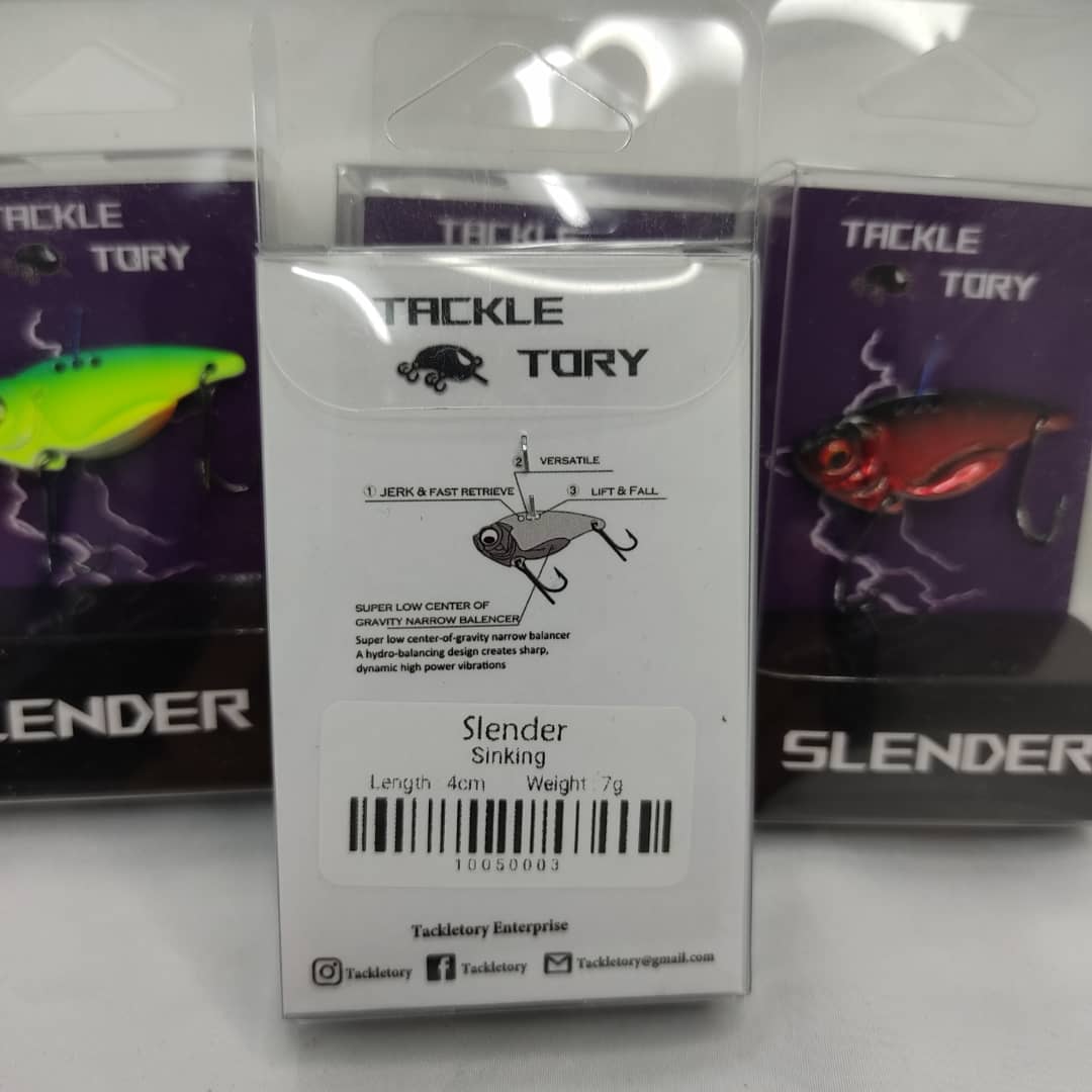 Tackle Tory Slender 40mm / 7g VIB Fishing Casting Sinking Lure Vibrate  Blade Lure Good Quality And Good Action 5 Color.