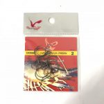 PRAWN HOOK, FIRE EAGLE PRAWN HOOK (DXR-888) - 2 - 20PCS