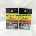 ASSIST HOOK, ABX LONG SHORT GREEN TINSEL PURPLE WRAPPING - 6 - GREEN TINSEL