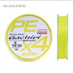 BRAIDED LINE, SEAHAWK GACHIRI BRAID 4X FLUO YELLOW (100M) - 10LB - 0.8 - 0.12MM