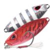 JIG,STORM GOMOKU SLOW ROCKER METAL JIG ASSIST HOOK 40G (GSR40) - GSR40BZ - BLACK ZEBRA/RED