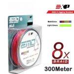 BRAIDED LINE, EXP EMO 8X CASTING BRAIDED MULTICOLOUR (300M) - 30LB - 0.16 - PE3