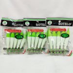 SOTELO SQUID JIGS C143 (5PCS/PACK) - 2.5 - GREEN+WHITE