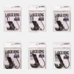 HOOK, STARLIT LARGE RING CARBON HOOK (254NSB) - 5-0 - 6PCS