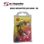 HOOK, SABPOLO BASS WEIGHTED JIG HEAD 2G (S-BWJH) - 1