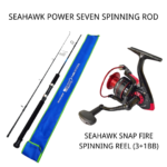 SPINNING COMBO SET, SEAHAWK POWER SEVEN SPINNING ROD + SEAHAWK SNAP FIRE SPINNING REEL (3+1BB) - PS602MHS - 3000