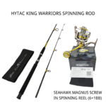 COMBO SET BOTTOM, HYTAC KING WARRIORS SPINNING ROD + SEAHAWK MAGNUS SCREW IN SPINNING REEL (6+1BB) - KWS662MH - 4000