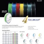 BRAIDED LINE, BULLZEN ICE BRAID 4 (100M) LEMON YELLOW - 15lb - 0-09mm - 7-1kg