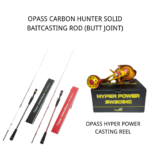 CASTING COMBO SET, OPASS CARBON HUNTER SOLID BAITCASTING ROD (BUTT JOINT) + OPASS HYPER POWER CASTING REEL - CHC602ML - SW301HG