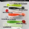 ABX SILICON SOFT LURE 60MM - GREEN RED TAIL