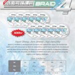 BRAIDED LINE, GTPRO MUSCLE X4 100M ( DARK GREEN ) - 15lb