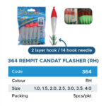 SHOGUN REMPIT CANDAT FLASHER SQUID JIG - 2-0-5 - 364-redhead