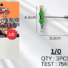 SAWA-D T-YPE SWIVEL HEAVY W/LUMO BEAD - 1/0